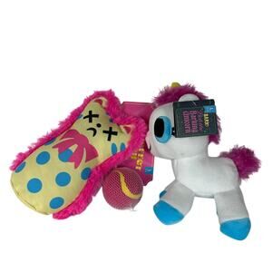 BARK Plush Carnival Dog Toys Perfect Pitch Squeaky Crinkle Ball Unicorn Lot of 2